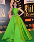Fashion 2019 Green Satin Prom Dresses with O-Neck New Ball Gown Prom Gowns for Party